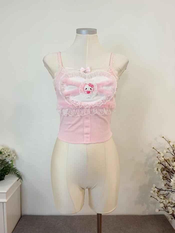 Top Cute Kawaii style Sanrio Hello Kitty Pink Princess Barbie Cosplay - photo numéro 2