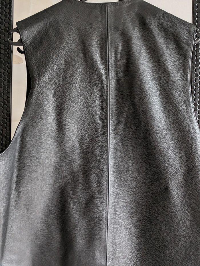 Gilet en cuir véritable noir Chevignon XL - photo numéro 2