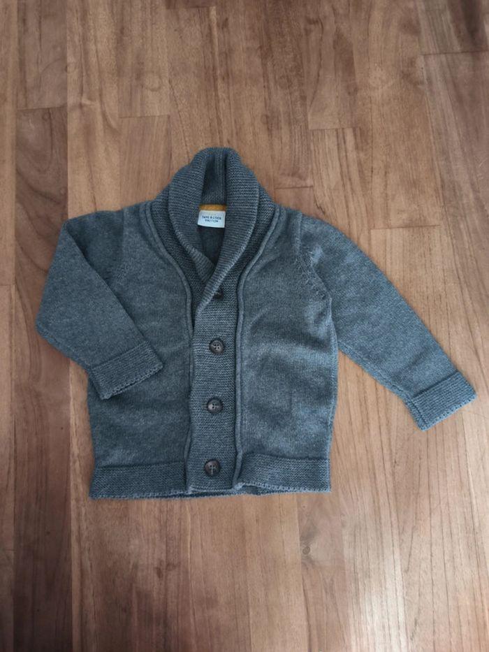 Gilet à boutons Tao 9mois gris