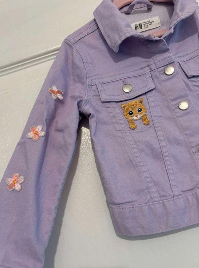 Veste  jeans  denim  violet  Zara -  3  ans 98cm - photo numéro 3