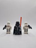 Figurines type lego Sith Dark Vador + 2 stormtroopers star wars