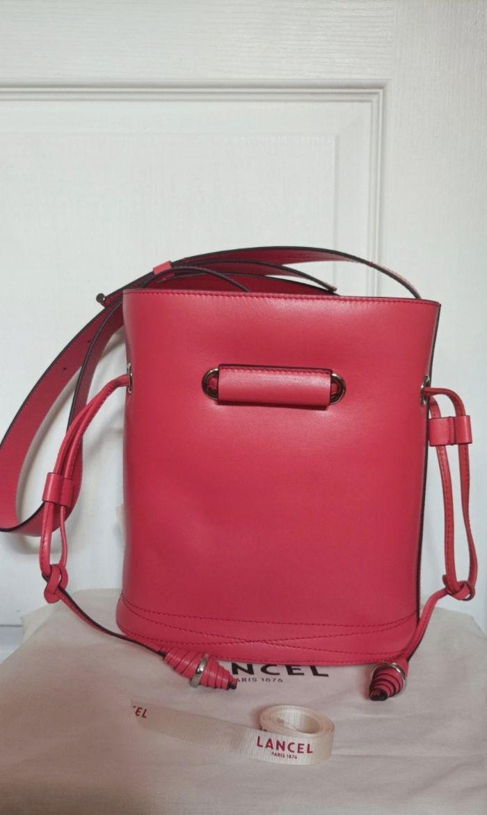 Sac Le Huit de Lancel cuir lisse framboise neuf - photo numéro 3