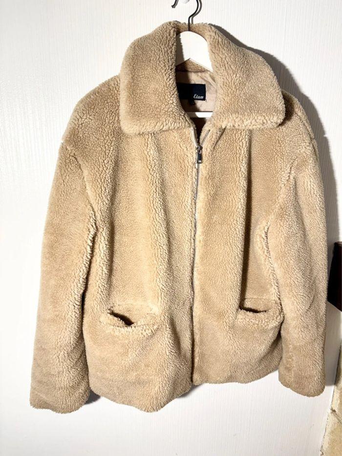 🧥 Veste en fourrure synthétique beige Etam, taille 38 (FR) 🧥 - photo numéro 2