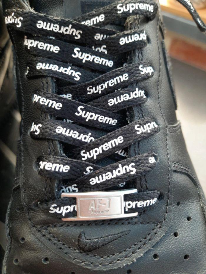 Chaussures Nike Air Force One x Supreme Noir Taille 44 - photo numéro 6