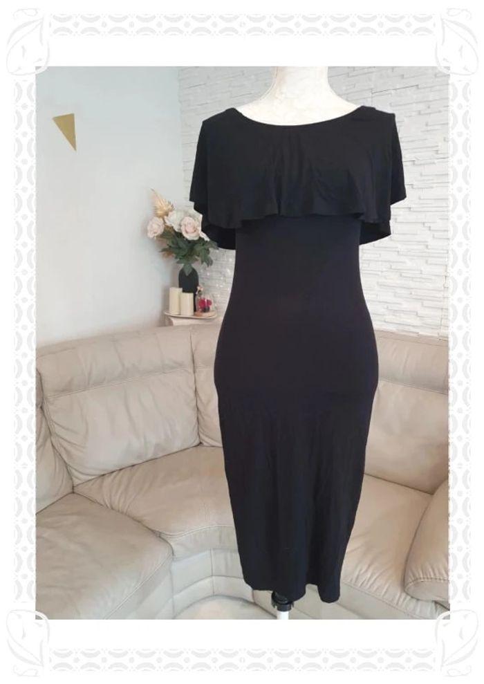 Robe fluide legere noire asos petite taille 36 S - photo numéro 1