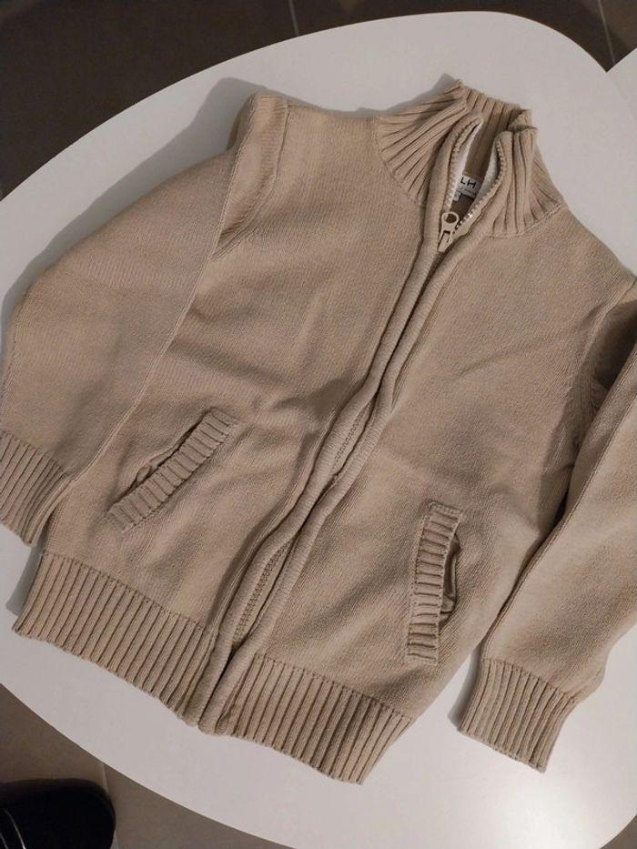 Gilet beige avec fermeture T5A - photo numéro 3