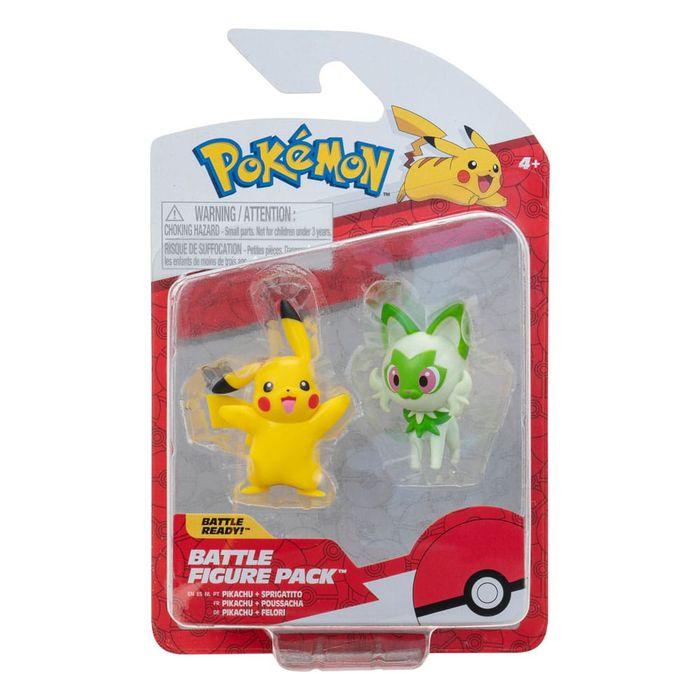 Pikachu et Poussacha Figurine Battle Figure Pack Pokémon - photo numéro 1