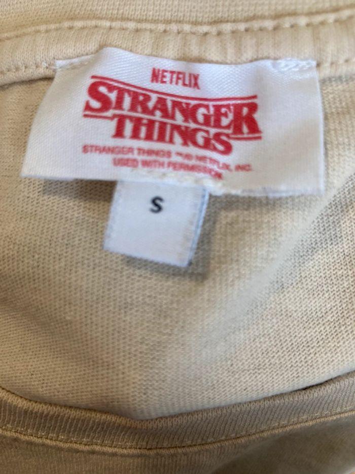 Teeshirt manches courtes beige Stranger things - photo numéro 4