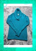 👕 Sweat torsadé L.L Bean Vintage Femme Turquoise Taille XS 👕