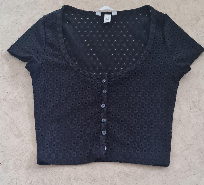 Crop top noir h&m Neuf taille xs - photo numéro 4