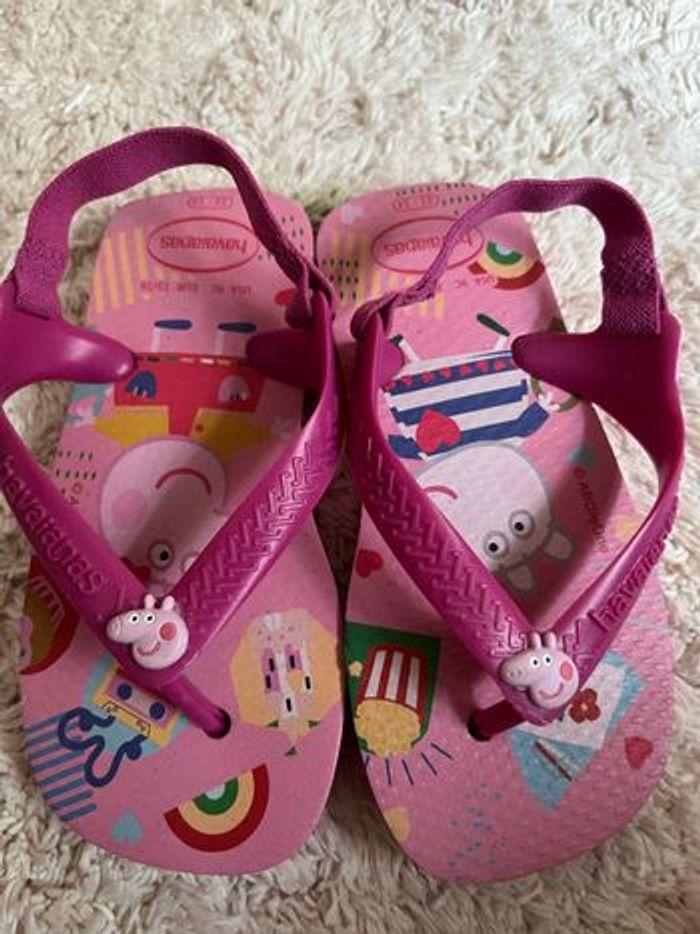 Havaianas peppa pig rose jamais porté taille 23/24 - photo numéro 2