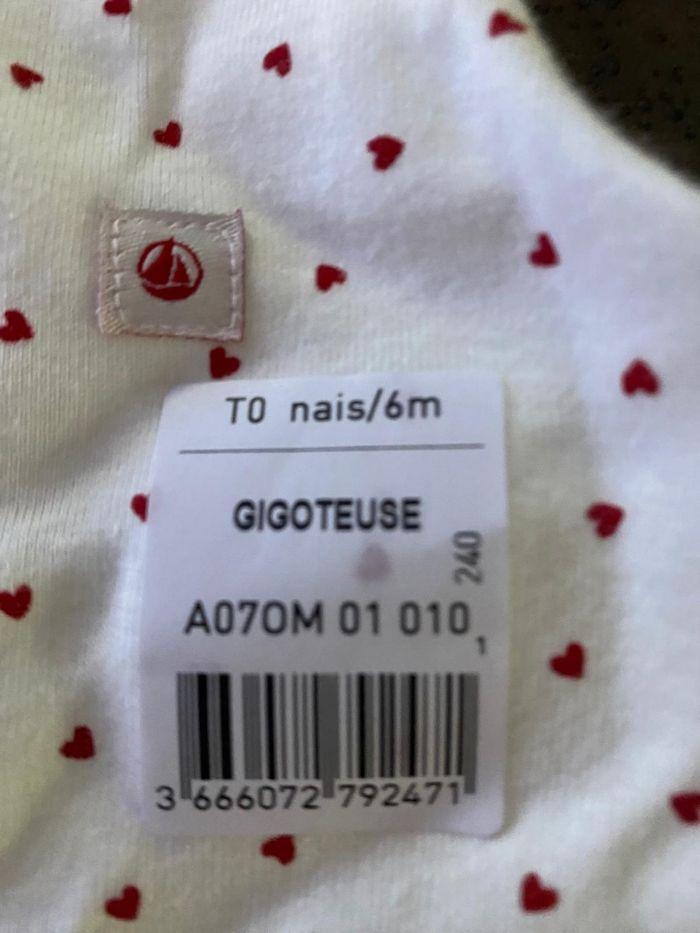 Gigoteuse neuve petit bateau cœurs rouges - photo numéro 2