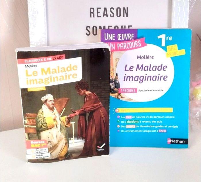 Lot 2 livres pour Le malade imaginaire de Molière, l'œuvre plus la méthodologie - photo numéro 1