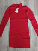 Robe pull rouge,kiabi, taille S