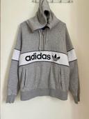 Pull gris en coton femme adidas originals