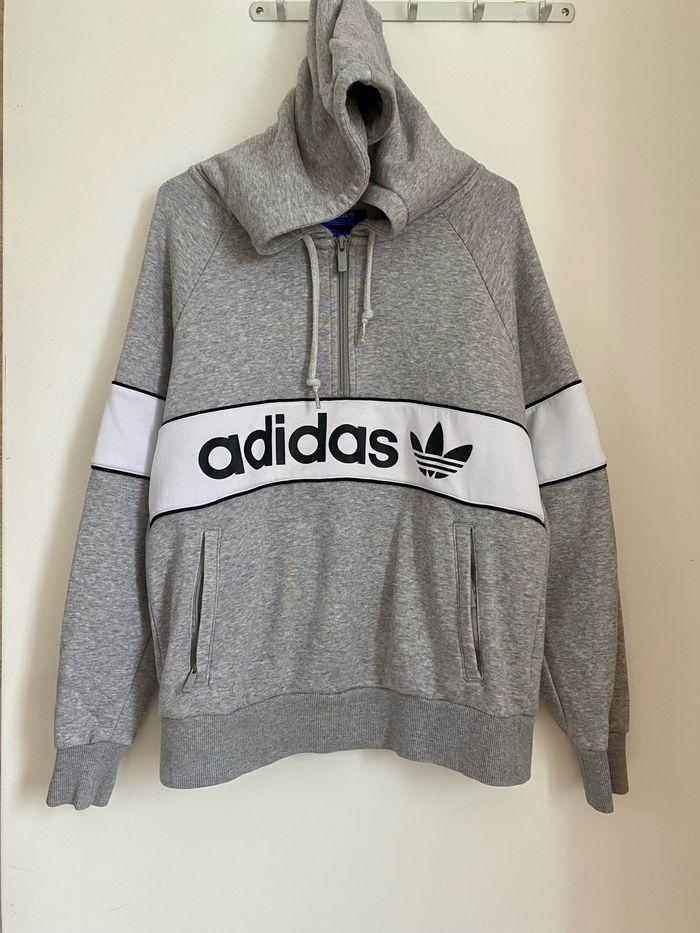 Pull gris en coton femme adidas originals - photo numéro 1