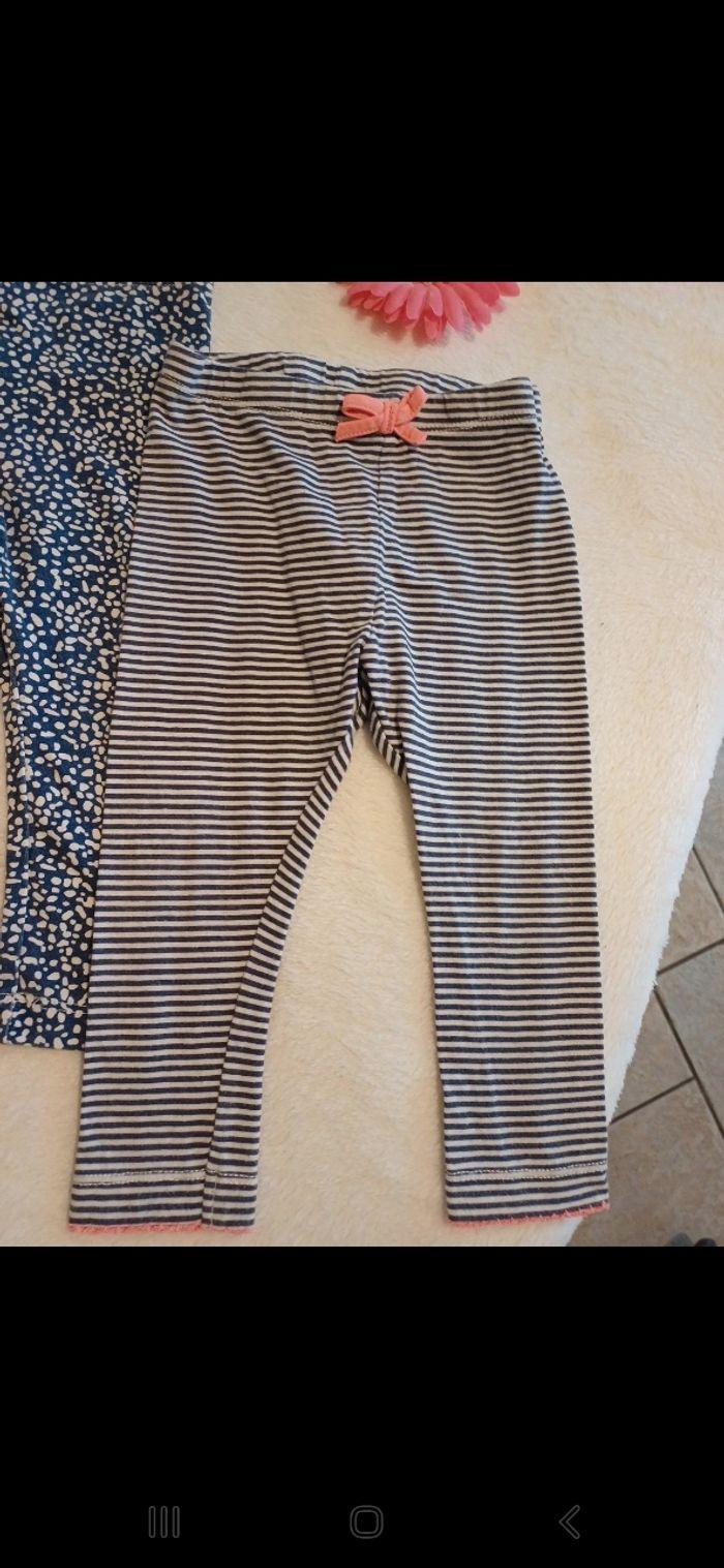 Lot de 2 leggings bébé taille 12 mois - photo numéro 2