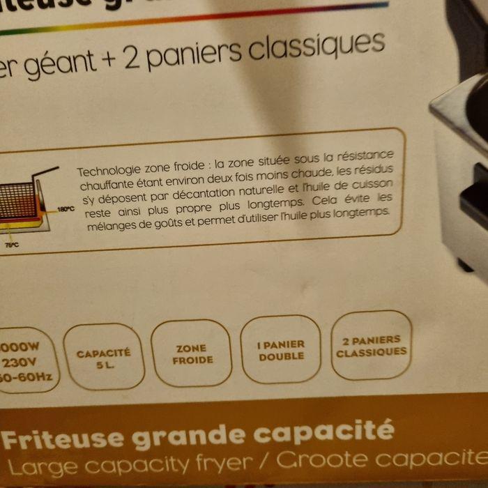 grande FRITEUSE 5 L   -  NEUF  ( 1 panier géant et 2 classiques ) - photo numéro 10