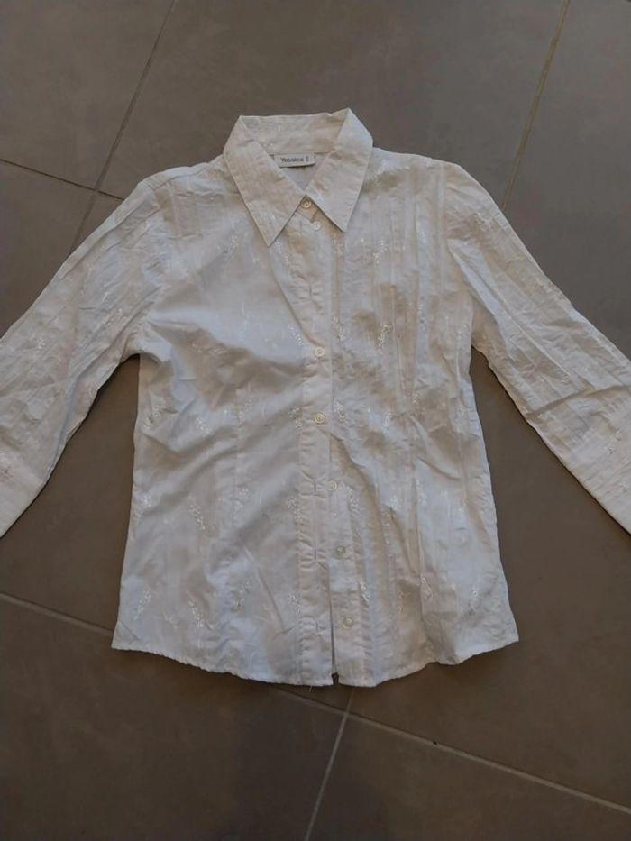 Chemise blanche avec motif brode T40 - photo numéro 2