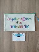 Trousse en toile les petites affaires d'un super beau père