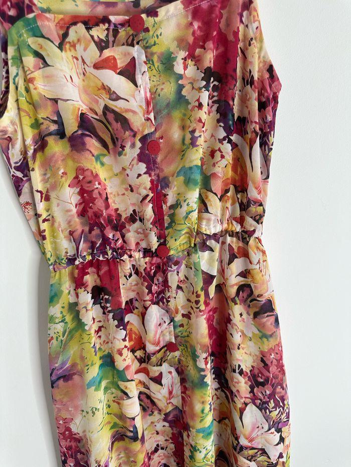 Robe longue à fleurs multicolore Vintage T36 S - photo numéro 3