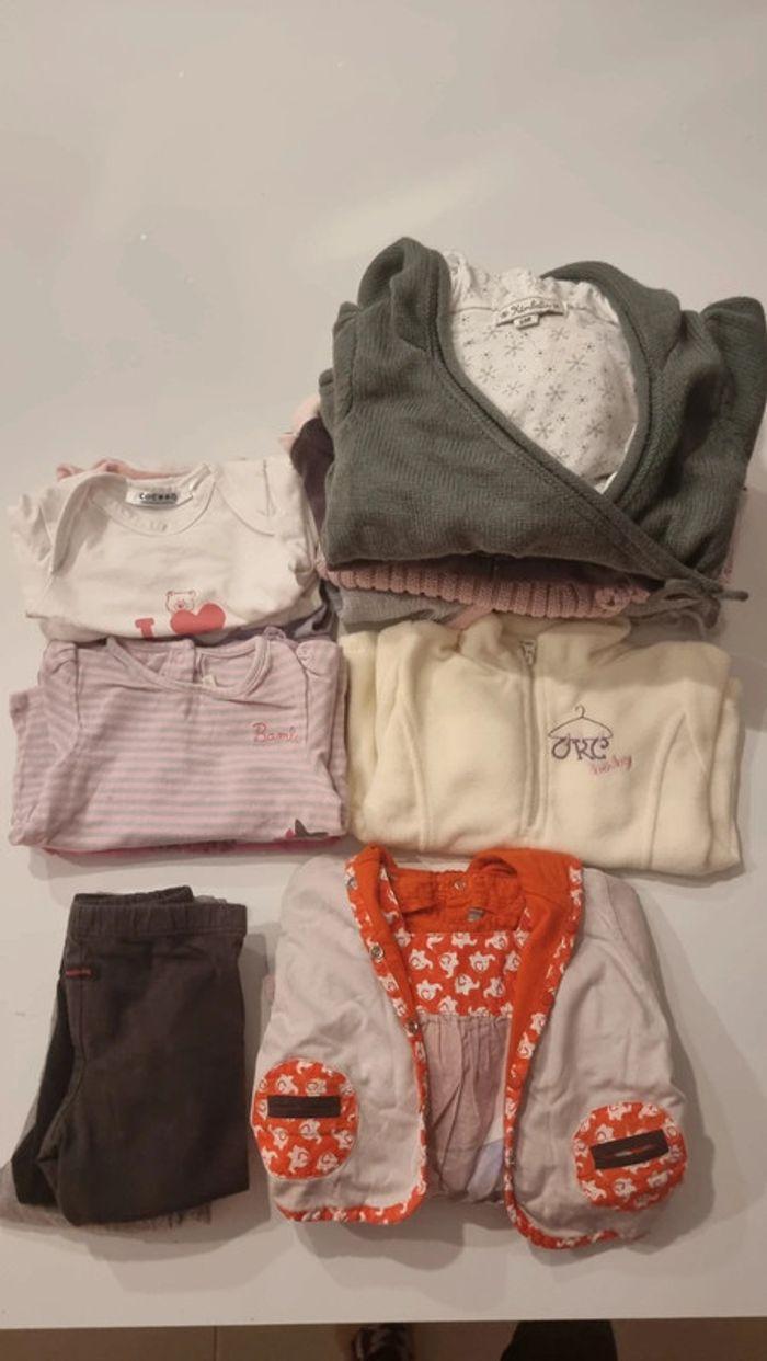 Lot vêtements chaud fille 9mois