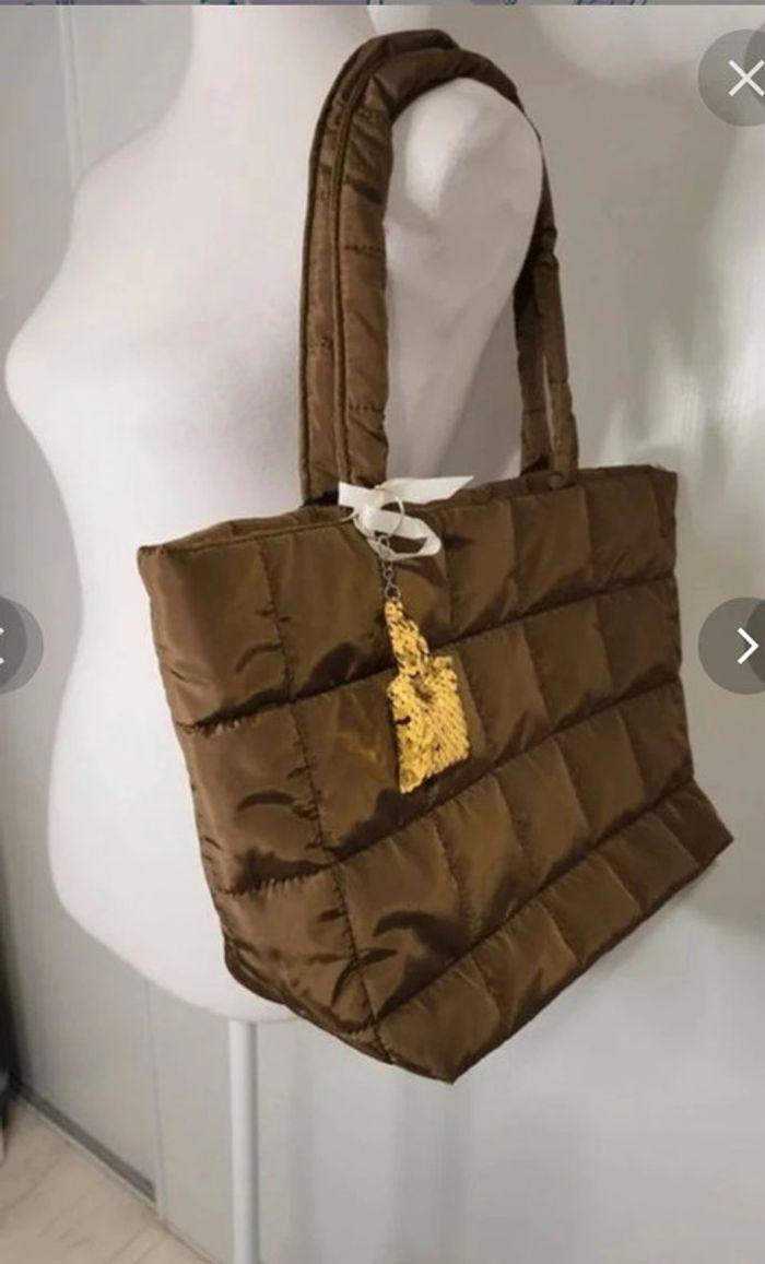 Sac a main fourre tout matelassé léger marron femme  🤎 - photo numéro 6