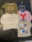 Lot t shirt manches longues 12 mois