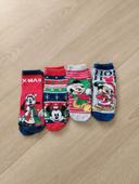 Lot 4 paires Chaussettes Mickey Noël