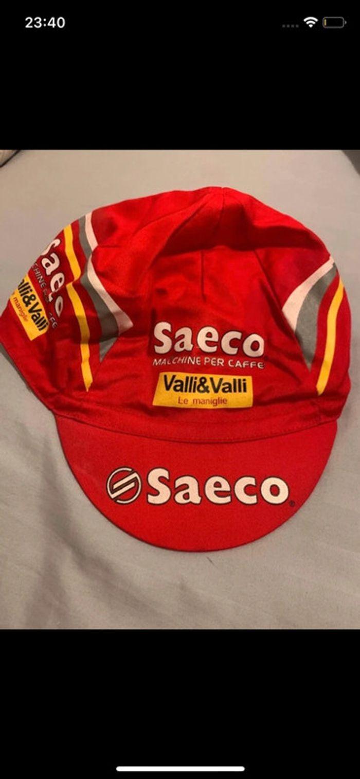 Superbe casquette vintage 2000 rare équipe saeco neuf - photo numéro 1