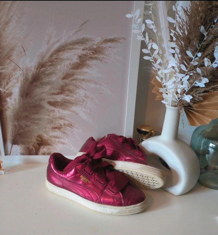 Baskets Puma Heart Bordeaux rouge - photo numéro 2