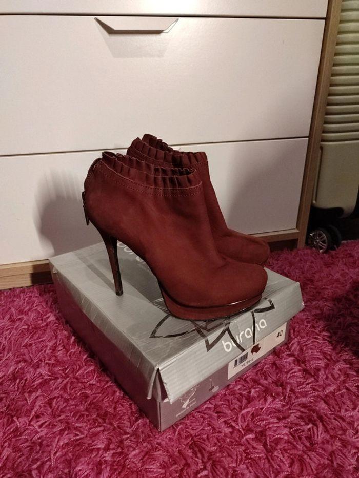 Bottines bordeaux - photo numéro 1