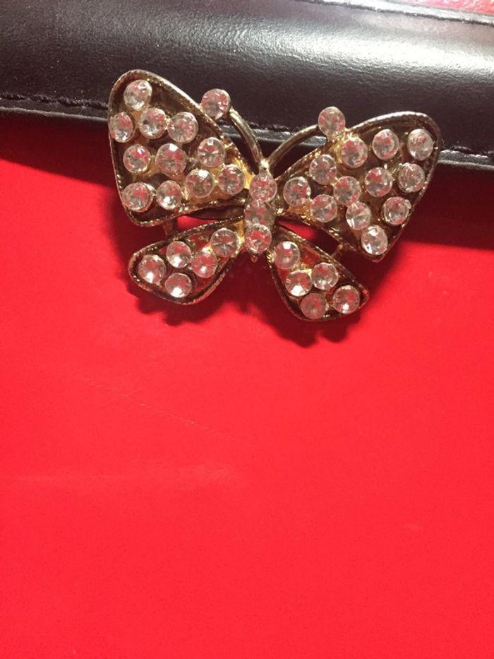 Vintage broche papillon strass - photo numéro 2