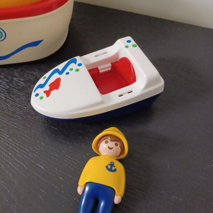 PLAYMOBIL 123 Lot 1 bateau valisette + 1 petit bateau +1 marin - photo numéro 2