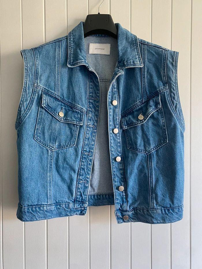 Veste jean sans manches Promod - photo numéro 1