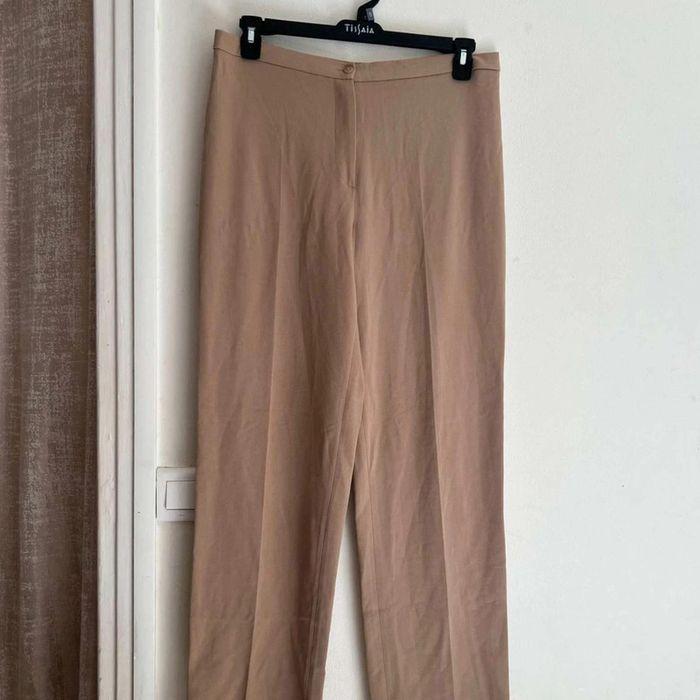 Pantalon  camel  large - photo numéro 1