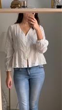 Chemise blanche broderie taille M