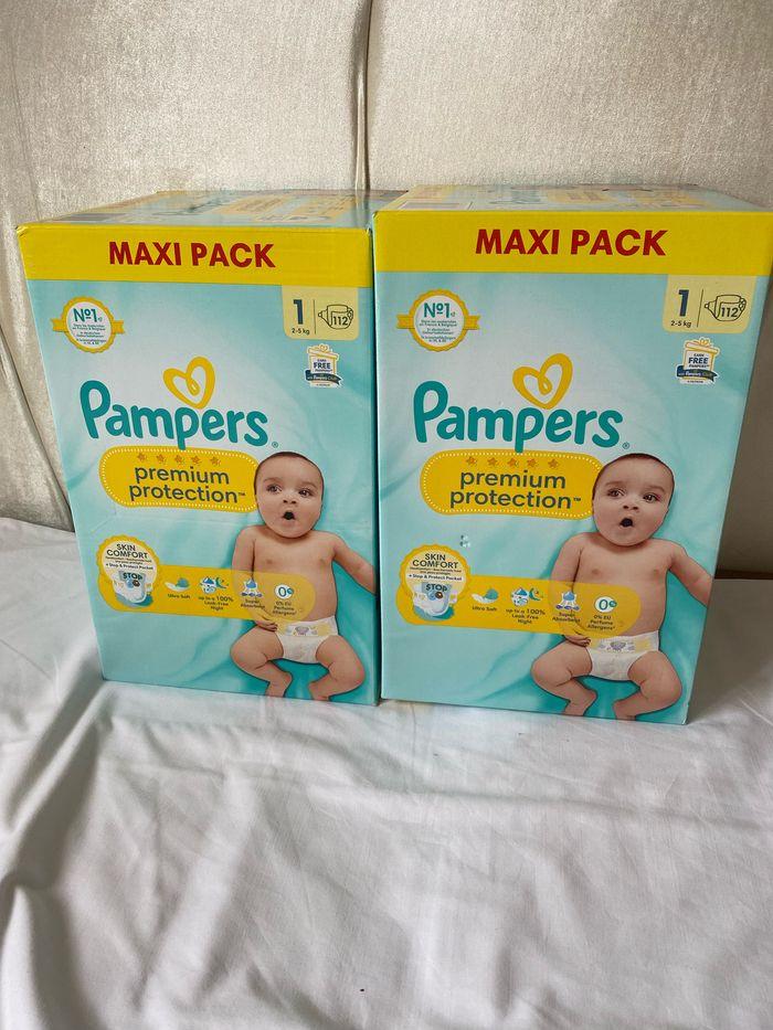 Deux cartons couches Pampers taille 1 - photo numéro 2