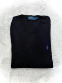 Pull Ralph Lauren noir avec logo violet taille XL