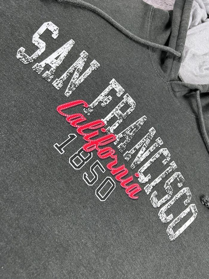 👕 Sweat à capuche University Rare Vintage y2k 90s San Francisco California 1850 Gris Taille XL 👕 - photo numéro 8