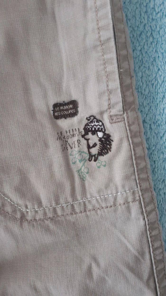 Pantalon garçon beige taille ajustable doublé polaire Sergent Major 2 ans - photo numéro 2