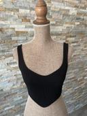 Crop top noir Zara taille XS