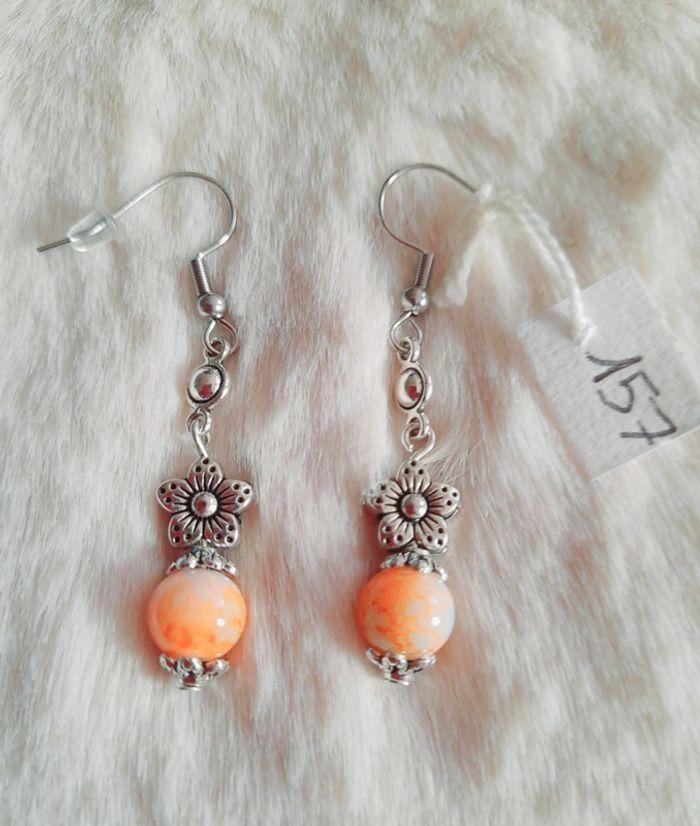 Boucles d'oreilles fleurs ethnique hippie bohème elfique médiéval