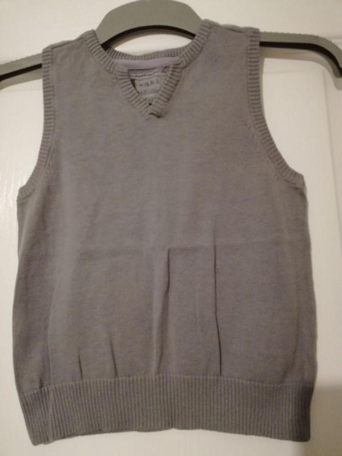 Pull sans manches gris 8 ans - photo numéro 2