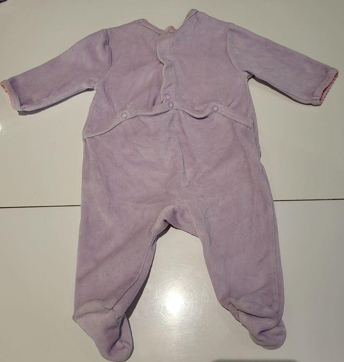 Lot de 2 pyjamas velours bébé fille 3 mois - photo numéro 5