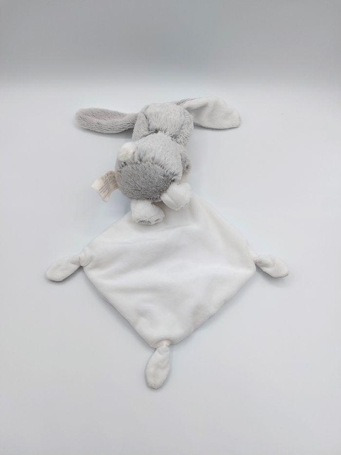 Doudou ours blanc déguisé en lapin gris chiné ORCHESTRA PREMAMAN happy baby TTBE - photo numéro 3