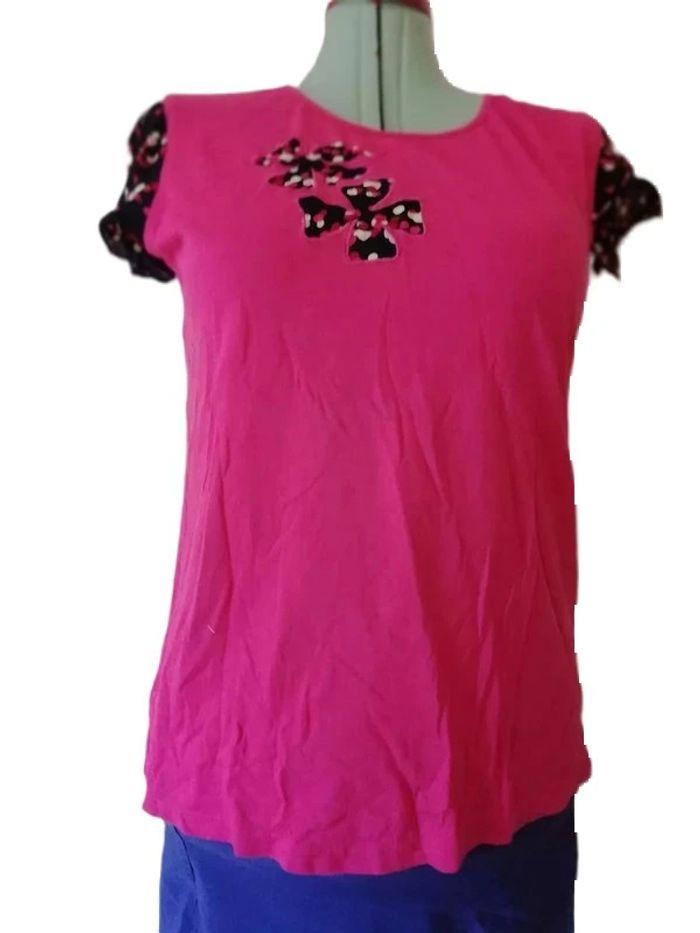 Tee shirt Imprimé Fuschia Taille 42/44 - photo numéro 1