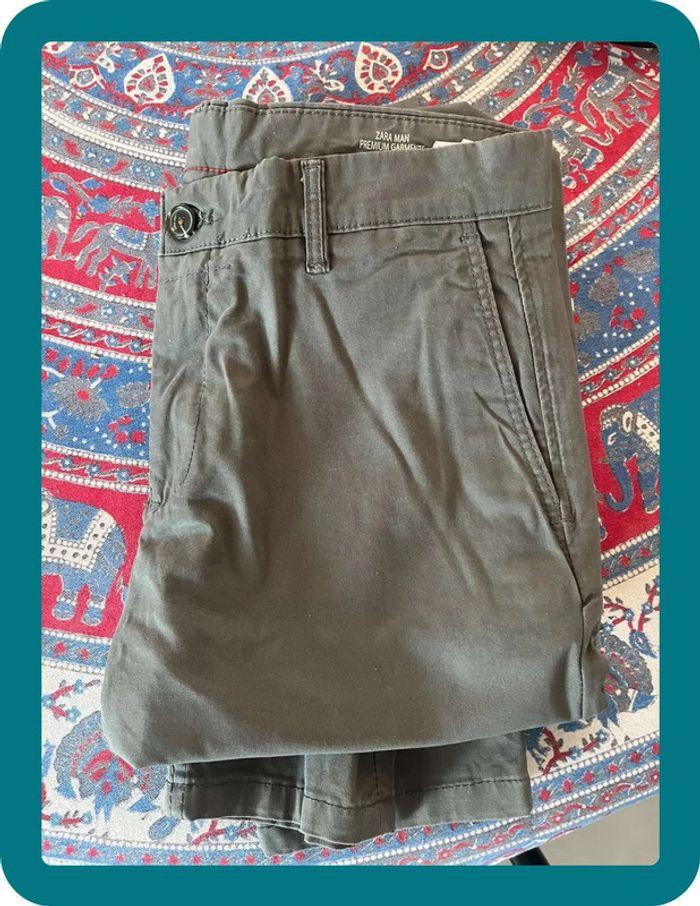 Pantalon/chino gris/kaki taille 40 Zara - photo numéro 7