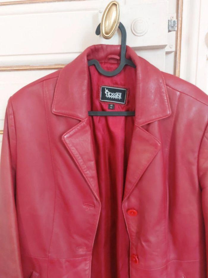 Manteau en cuir rouge - photo numéro 6