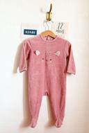 Pyjama une pièce velours rose foncé, Kiabi, 12 mois